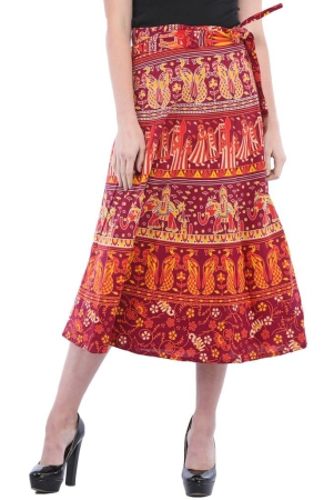 windsor-wine-wrap-around-sanganeri-skirt-with-printed-marriage-procession