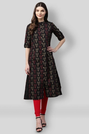 divena-black-cotton-blend-womens-front-slit-kurti-pack-of-1-xxl