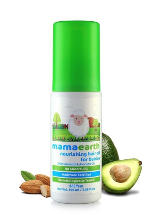 Mamaearth Nourishing Baby Hair Oil with Almond & Avocado, Clear, Coconut, 100 ml