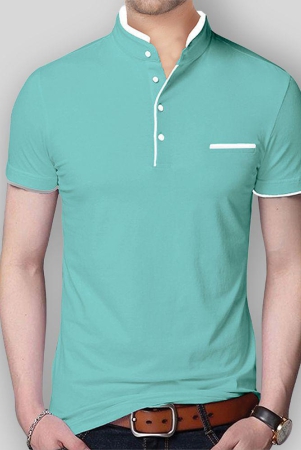AUSK - Sky Blue Cotton Blend Regular Fit Mens T-Shirt ( Pack of 1 ) - None
