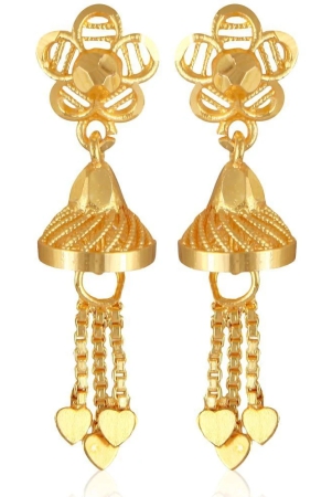 vivastri-golden-jhumki-earrings-pack-of-1-golden