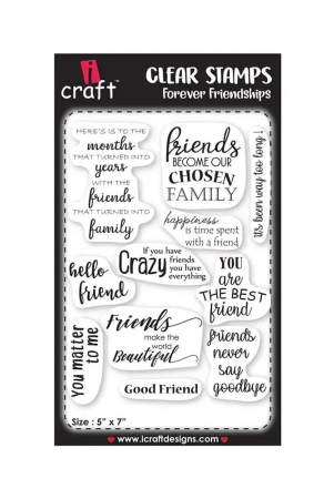 iCraft Clear Stamp 5X7 - FOREVER FREINDSHIPS