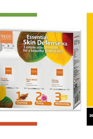 vlcc-essential-skin-defense-rose-water-sandal-cleansing-milk-honey-moisturiser-100-ml-pack-of-3