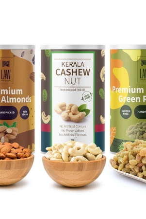 gift-combo-pack-of-premium-quality-dry-fruits-cashews-premium-quality-almondsmamra-almonds-and-green-raisins-250-gm-each