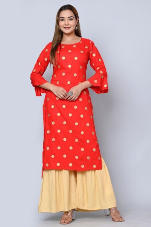 MAUKA - Red Straight Rayon Womens Stitched Salwar Suit ( Pack of 1 ) - None