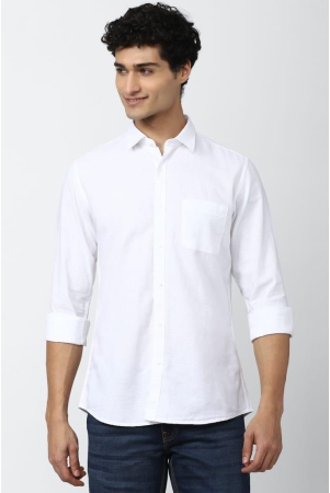 men-white-slim-fit-solid-full-sleeves-casual-shirt