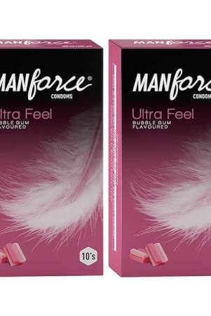 manforce-ultra-feel-bubblegum-flavoured-condoms-10-pieces-pack-of-2