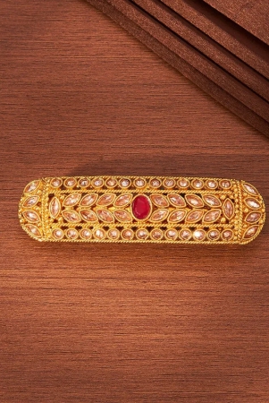 antique-classic-hair-clip-with-gold-plating-ruby