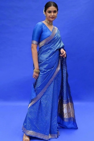 julee-banarasi-silk-solid-saree-with-blouse-piece-blue-pack-of-1-blue