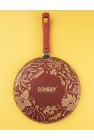 bombay-kookware-dosa-tawa-red-aluminium-non-stick-fry-pan-ml-pack-of-1-