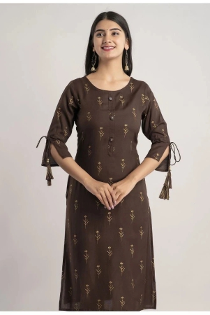 mauka-brown-rayon-womens-straight-kurti-pack-of-1-none