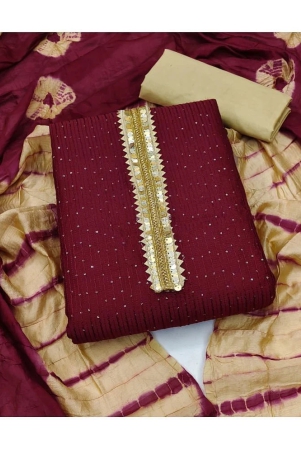 apnisha-unstitched-maroon-cotton-dress-material-pack-of-1-maroon