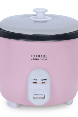 croma-18-litre-electric-rice-cooker-with-keep-warm-function-pink