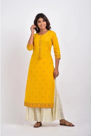 swasti-yellow-cotton-womens-straight-kurti-pack-of-1-none