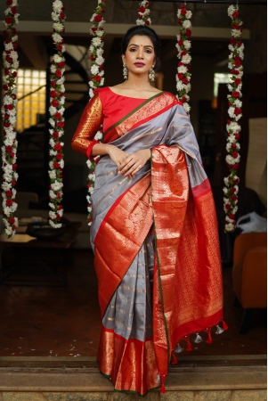 gray-korvai-kanjivaram-pure-silk-saree-with-zari-stripes-wide-zari-border-silk-mark-certified