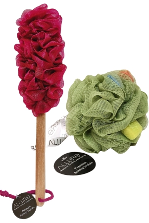 allure-bath-brush-loofah-set-pack-of-2-assorted-metallic-colors-loofha-copy