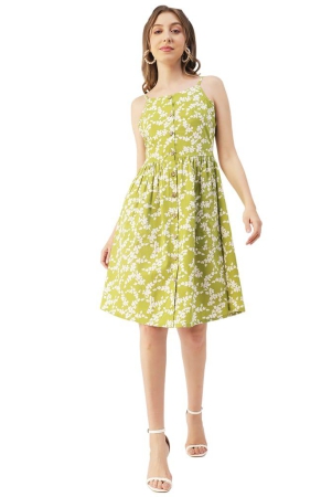 Moomaya Printed Sleeveless Cotton Dress, Buttoned Midi With Pockets, Summer Dress