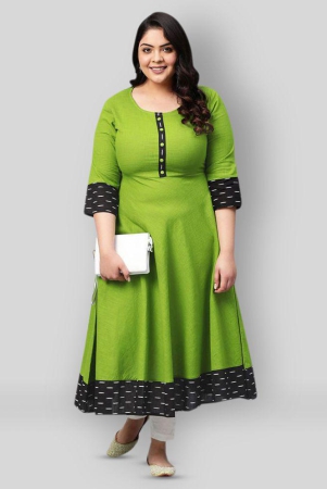 estela-green-cotton-womens-flared-kurti-pack-of-1-l