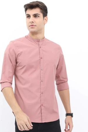 ketch-polyester-slim-fit-solids-full-sleeves-mens-casual-shirt-pink-pack-of-1-none