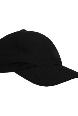 thriftkart-black-cotton-blend-mens-cap-pack-of-1-black