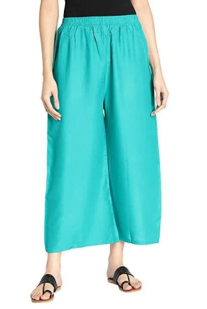 fabclub-womens-heavy-rayon-solid-plain-palazzo-free-size-turquoise