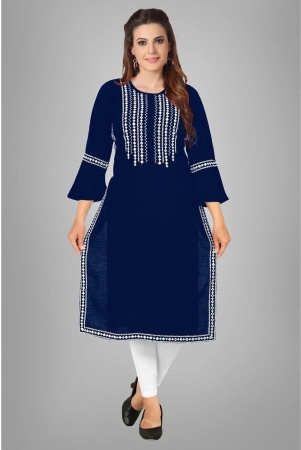 kapadia-blue-rayon-womens-straight-kurti-pack-of-1-none