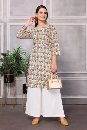 rangita-women-rayon-cream-printed-knee-length-straight-kurti-none