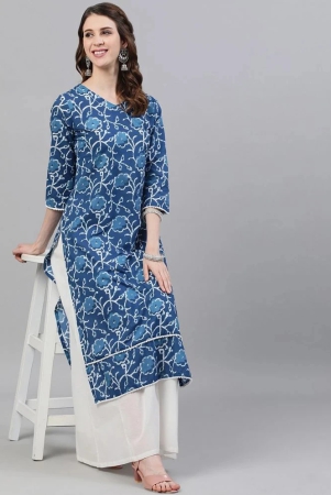 antaran-cotton-printed-straight-womens-kurti-blue-pack-of-1-none