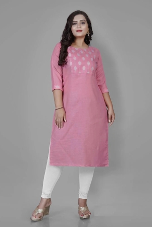 riaana-cotton-blend-printed-straight-womens-kurti-pink-pack-of-1-none