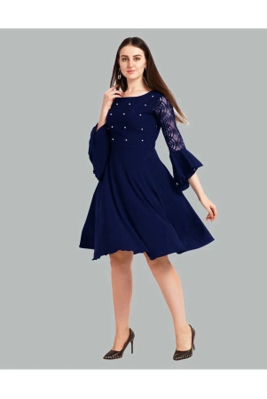 sheetal-associates-blue-crepe-womens-fit-flare-dress-pack-of-1-none