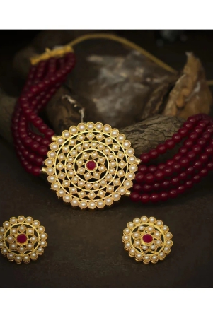 sukkhi-alloy-maroon-traditional-necklaces-set-choker-maroon