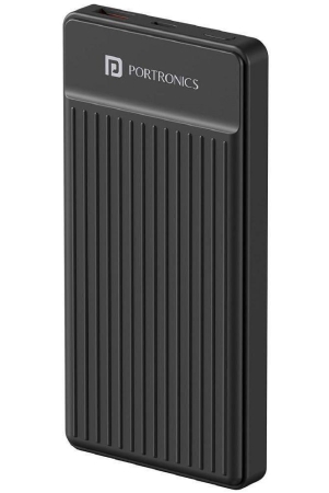 Portronics 10000 -mAh 12W Li-Polymer Power Bank - Black