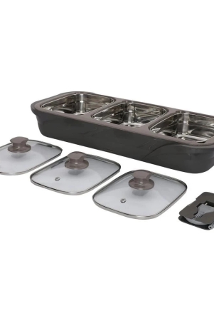 jaypee-plus-dark-grey-steel-serve-casserole-set-of-1-1000-ml-dark-grey