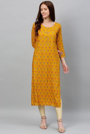 kipek-mustard-rayon-womens-straight-kurti-pack-of-1-none