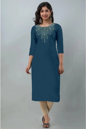 jash-creation-blue-rayon-womens-straight-kurti-pack-of-1-none