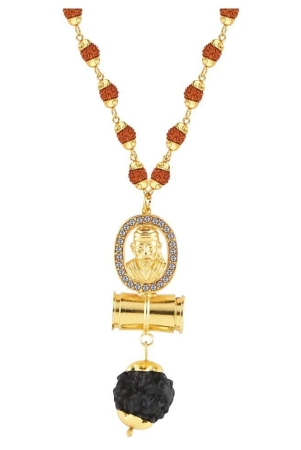 silver-shine-gold-plated-traditional-rudraksh-mala-sai-baba-pendant-mala-for-men-and-women-golden