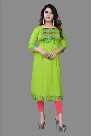 haya-fashion-lime-green-rayon-womens-straight-kurti-pack-of-1-none