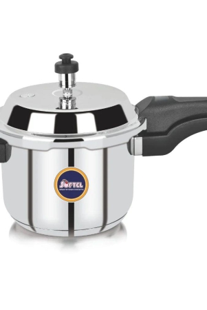 Softel 5 Litre Stainless Steel Pressure Cooker | Gas & Induction Compatible | Silver