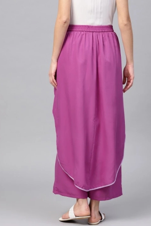 Women Purple Relaxed Loose Fit Trousers