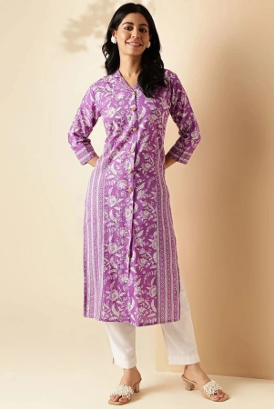 vbuyz-cotton-printed-front-slit-womens-kurti-lavender-pack-of-1-none