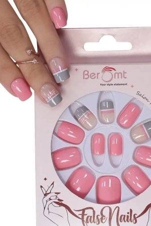 printed-short-square-nails-nail-kit-included-light-baby-pink