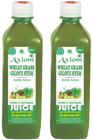 axiom-wheat-grass-juice-500-mlpack-of-2-100-natural-who-glpgmpiso-certified-product