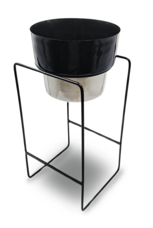 dual-tone-metal-plant-stand-black-grey