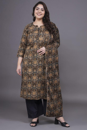 tissu-cotton-printed-kurti-with-palazzo-womens-stitched-salwar-suit-brown-pack-of-1-none