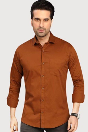 springberry-100-cotton-slim-fit-rust-mens-casual-shirt-pack-of-1-none