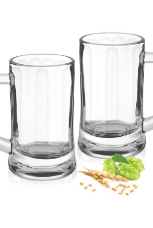 treo-by-milton-munich-cool-glass-beer-mug-set-of-2-359-ml-each-transparent-serve-whiskey-wine-juice-mocktail-cocktail-drinking-glass-with-handle-dishwasher-safe-transparent