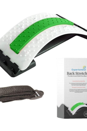 expertomind-back-stretcher-green-back-pain-relief-posture-support-with-chair-strap-durable-abs-material-96-pressure-10-magnetic-points-free-size