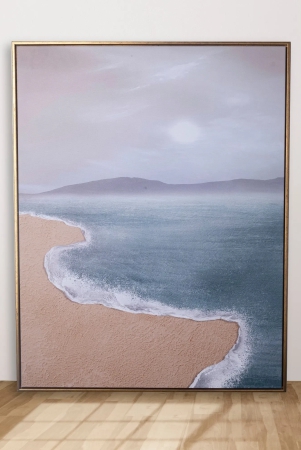 seaside-sand-wall-art-design-champagne-gold-frame