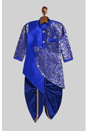 coxxup-blue-silk-blend-boys-sherwani-pack-of-1-none