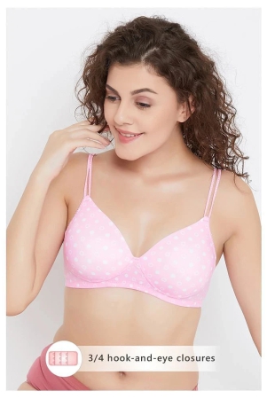 clovia-pack-of-1-polyamide-womens-t-shirt-bra-pink-40c